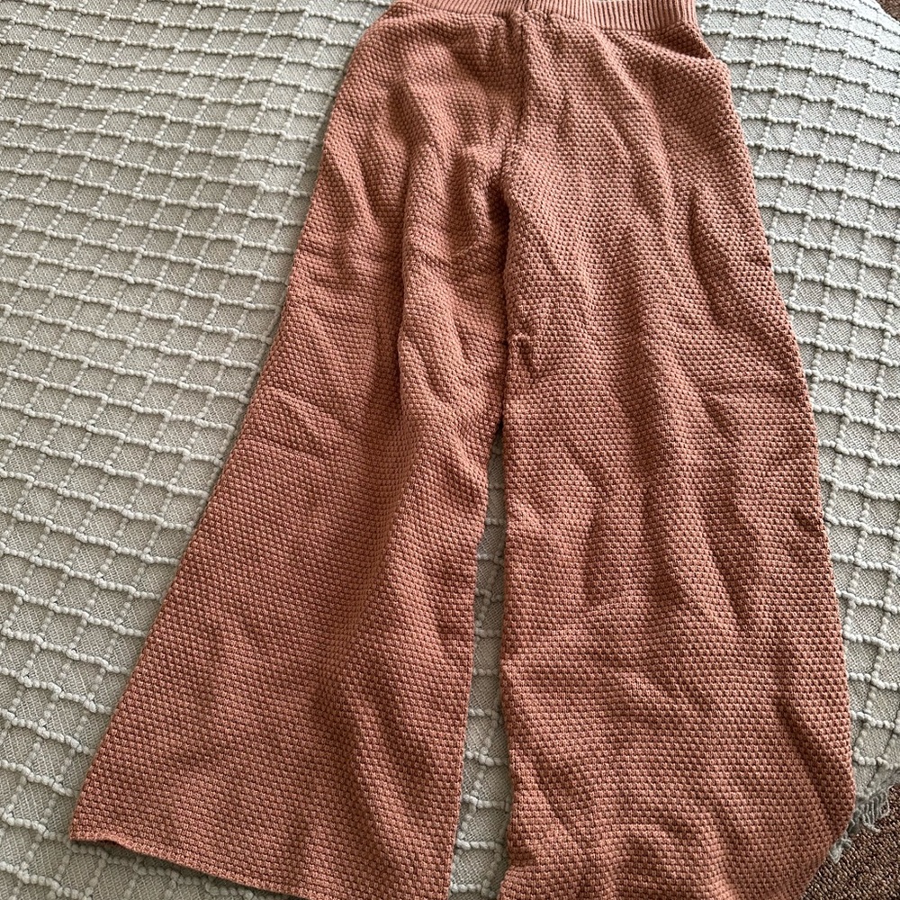Textured Knit Pants in Rust - Picture 5 of 5